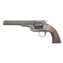 Cimarron CA850 No. 3 Schofield  45 Colt (LC) 6rd 7 Matte Black Steel Barrel, Cylinder & Frame, Wide Front Sight, Walnut Grip