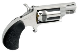 North American Arms 22MCTW Wasp Combo 22 LR or 22 WMR 5 Shot 1.63 Vent Rib Barrel, Overall Stainless Steel Finish, Black Pebbled Texture Rubber Grip Includes Cylinder