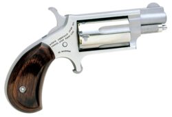 North American Arms 22MS Mini-Revolver *CA Compliant 22 WMR 5 Shot 1.13 Barrel, Overall Stainless Steel Finish, Rosewood Birdshead Grip