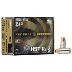 Federal P357SHST1S Premium Personal Defense 357 Sig 125 gr HST Jacketed Hollow Point 20 Per Box/10 Cs