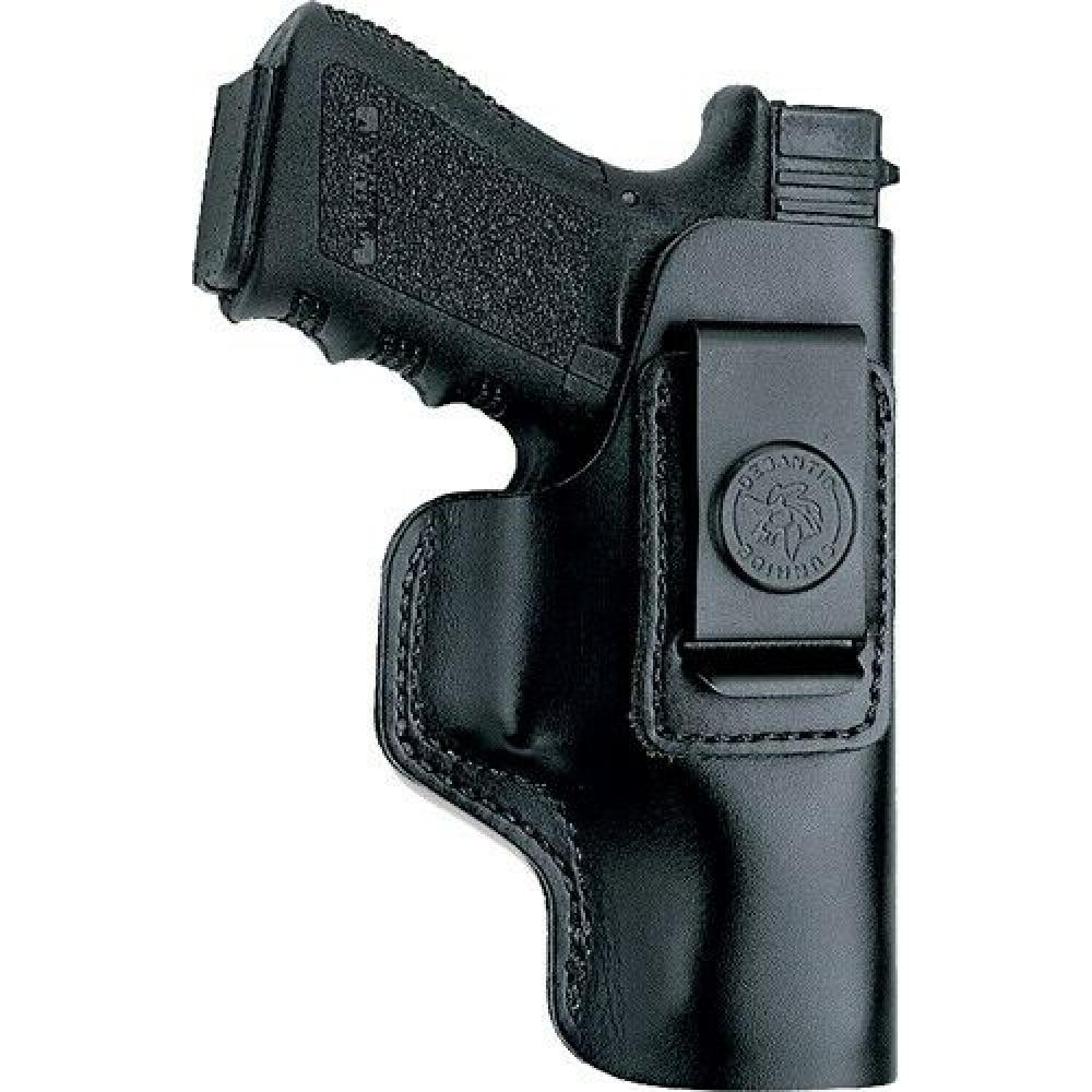 DeSantis Gunhide 031BAB6Z0 Insider  AIWB Black Leather Belt Clip Compatible w/Glock 19/Sig P228/Beretta APX Right Hand