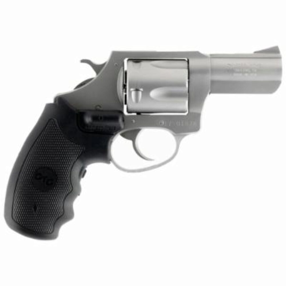 Charter Arms 74530 Bulldog  Extra Large 45 Colt (LC), 5 Shot 2.50 Matte Stainless Steel Barrel, Cylinder & Frame w/Black Finger Grooved Rubber Grip