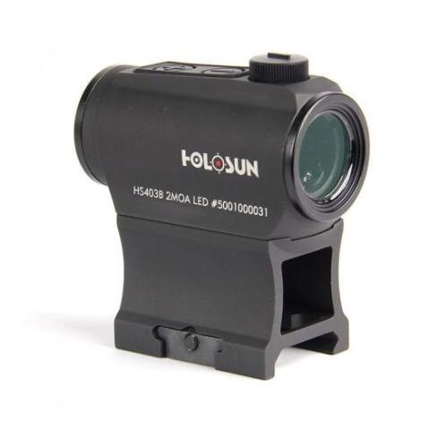 Holosun HS403B HS403B  Black Anodized 1 x 20mm 2 MOA Red Dot Reticle