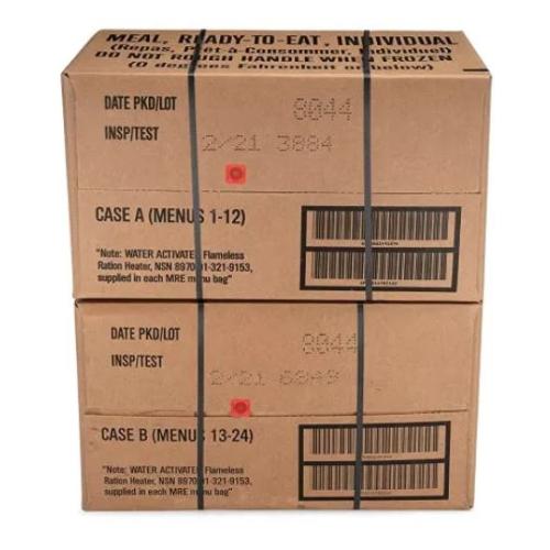 MEAL, READY TO EAT INDIVIDUAL CASE OF 12 AMERIQUAL