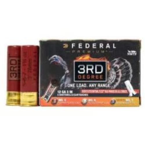 Federal PTDX157567 Premium 3rd Degree 12 Gauge 3 1 3/4 oz 1250 fps Lead, Tungsten 5/6/7 Shot 5 Bx/50