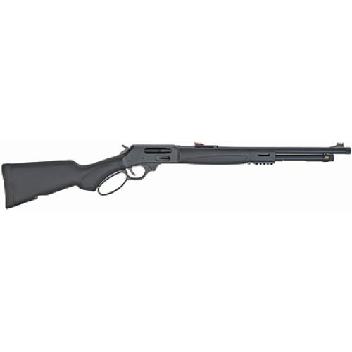 Henry H010X X Model  Lever Action 45-70 Gov Caliber with 4+1 Capacity, 19.80 Barrel, Overall Blued Metal Finish & Black Synthetic Stock, Ambidextrous Hand (Full Size)