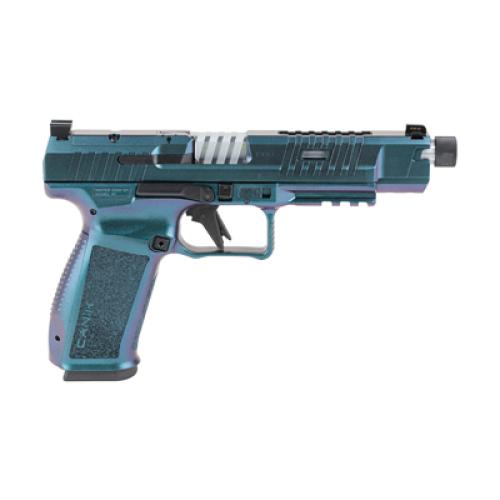 CANIK, METE SFX Pro, Striker Fired, Semi-automatic, Polymer Frame Pistol, Full Size, 9MM, 5.74" Threaded Barrel, 1/2x28, Matte Finish, Stingray Cerakote, 3 Dot White Sights, Flared Magwell, Optic Ready, 2 Magazines, (1) 20 Round and (1) 18 Round, Inc