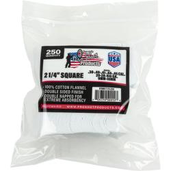 Pro-Shot 214250 Cleaning Patches  38-45 Cal/All Gauge 2.25 Cotton Flannel 250 Per Bag