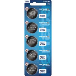 Renata Swiss CR2032 Batteries, 5 pk