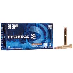 Federal Premium Power-Shok .30-30 Winchester 150 Grain Jacketed Soft Point Centerfire Rifle AmmO