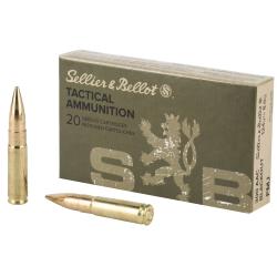 Sellier & Bellot SB300BLKA Rifle  300 Blackout 124 gr Full Metal Jacket (FMJ) 20 Per Box