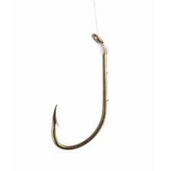 E.CLAW #1/0 SNELLED BRONZE WORM HOOK