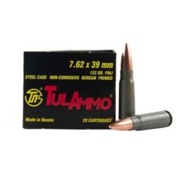 TulAmmo 7.62x39mm 122gr FMJ Rifle Ammo