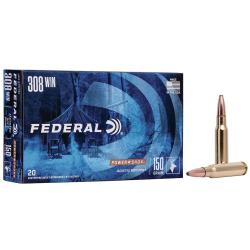 Federal Premium Power-Shok .308 Winchester 150 Grain Jacketed Soft Point Centerfire Rifle Ammunition