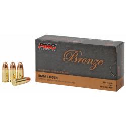 PMC 9G Bronze Target 9mm Luger 124 gr Full Metal Jacket (FMJ) 50 Per Box/ 20 Cs