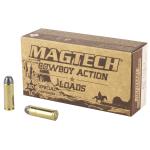 Magtech 45 Colt 250 Grain Cowboy Action Lead Flat Nose Brass Cased Pistol Ammunition for Cowboy Act.