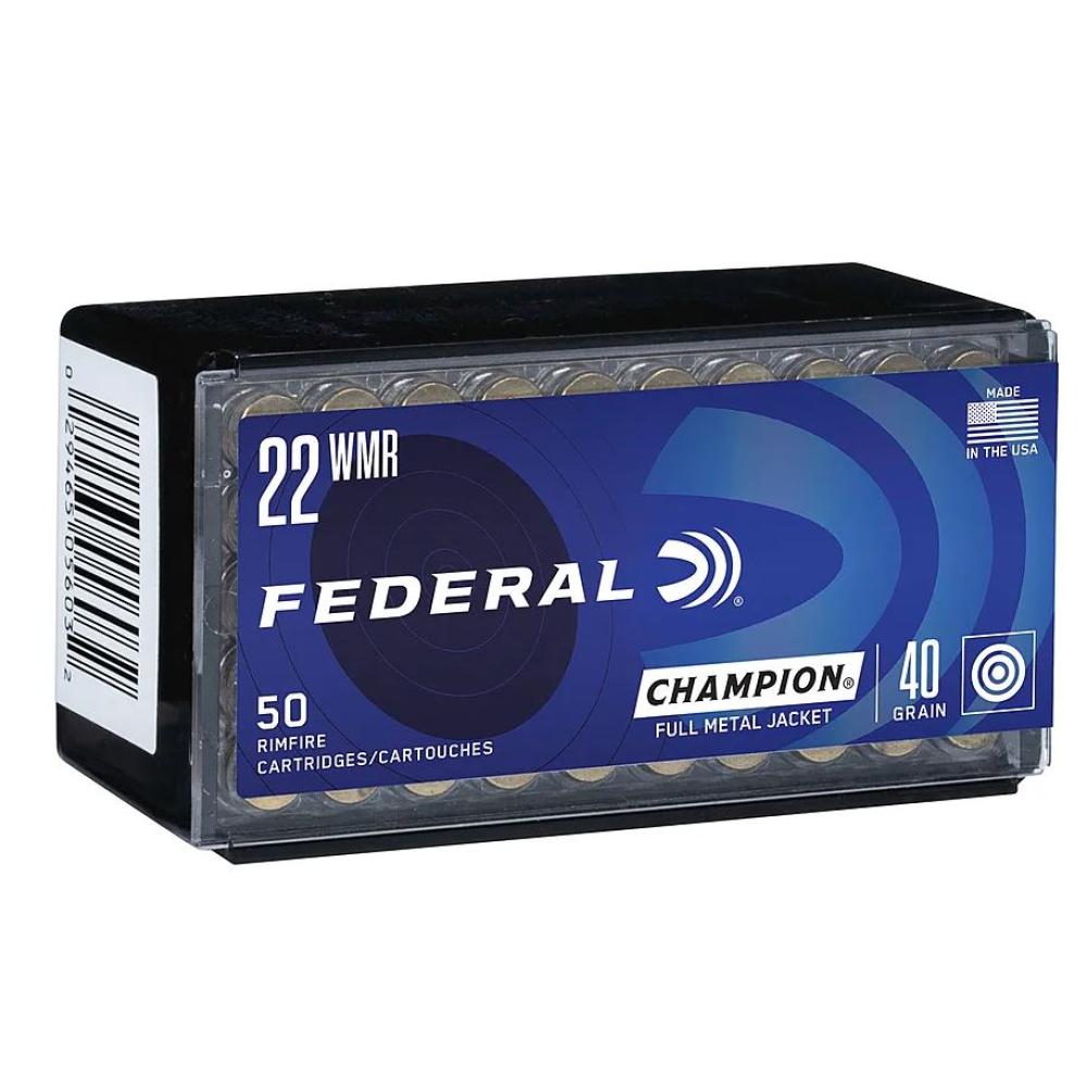 Federal Premium Champion Training - Rimfire .22 Winchester Magnum Rimfire 40 Grain Full Metal Jacket