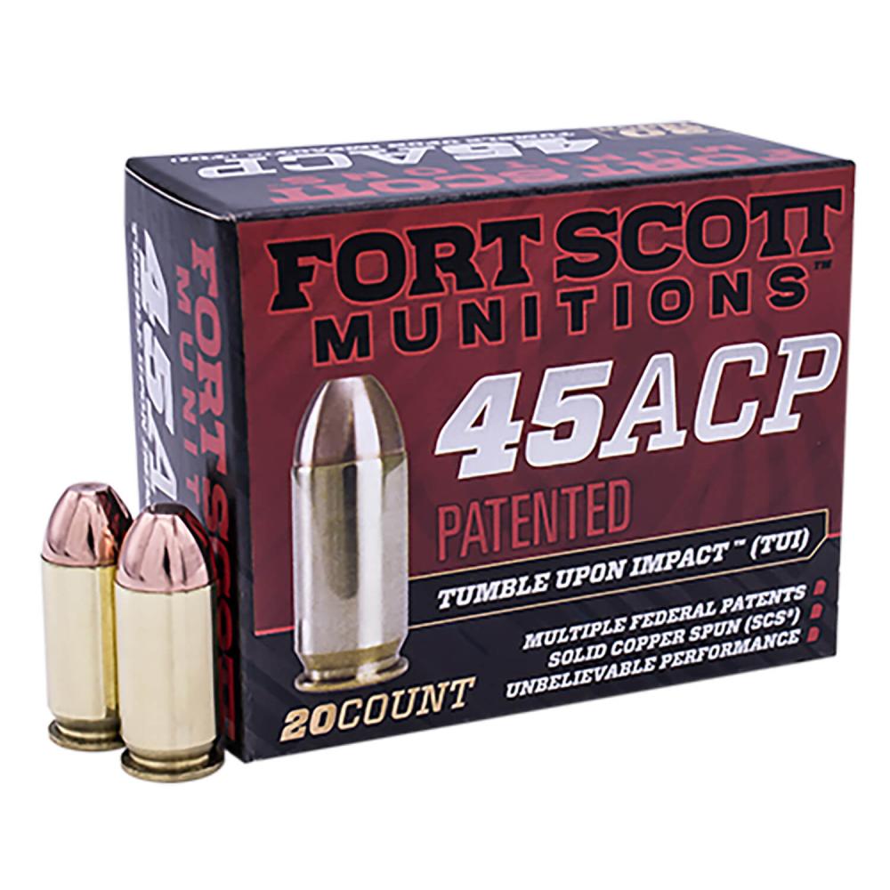 Fort Scott Munitions 45ACP 180 Grain Centerfire Pistol Ammunition 450-180-SCV for Self Defense