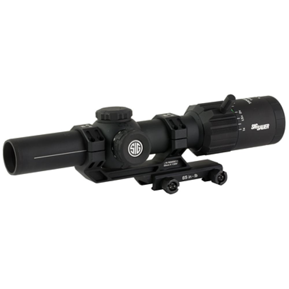 Sig Sauer, Tango MSR, Rifle Scope, 1-8X24mm Second Focal Plane, 30mm Maintube, MSR-BDC8 Illuminated MOA Reticle, Black, Includes ALPHA-MSR Cantilvered