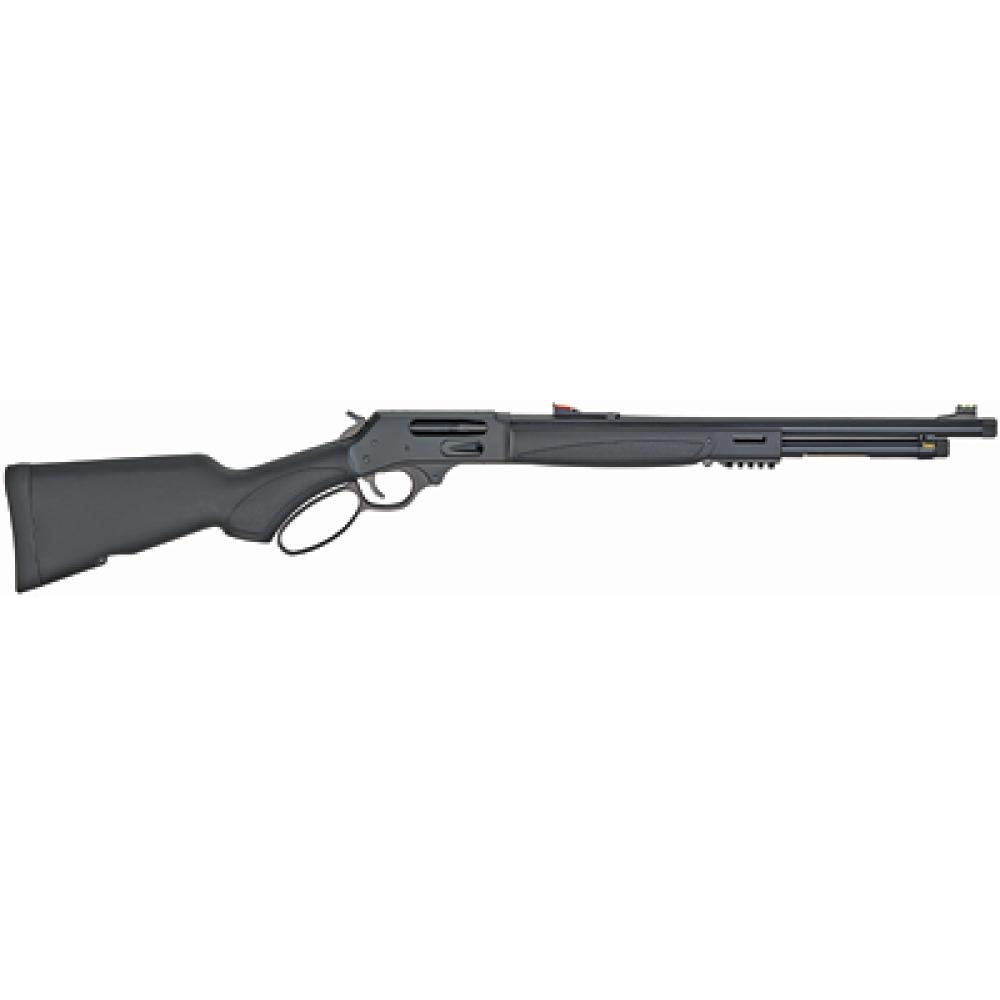Henry H010X X Model  Lever Action 45-70 Gov Caliber with 4+1 Capacity, 19.80 Barrel, Overall Blued Metal Finish & Black Synthetic Stock, Ambidextrous Hand (Full Size)