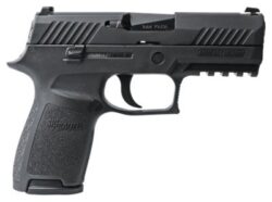 Sig Sauer 320C9B P320  Compact 9mm Luger 15+1 3.90 Carbon Steel Barrel, Black Nitron Serrated Slide & Black Stainless Steel Frame w/Picatinny Rail, Black Polymer Grips