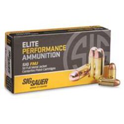 Sig Sauer E45BA350 Elite Ball  45 ACP 230 gr 830 fps Full Metal Jacket (FMJ) 50 Bx/20 Cs