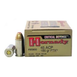 Hornady 90900 Critical Defense  45 ACP 185 gr Hornady Flex Tip eXpanding (FTX) 20 Per Box/ 10 Cs