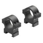Leupold 180944 Open Range Scope Ring Set Cross-Slot Medium 1 Tube Matte Black Aluminum