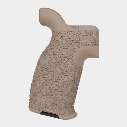 Axle Grip for AR-15, Compact  Size, Agressive Texture - FDE
