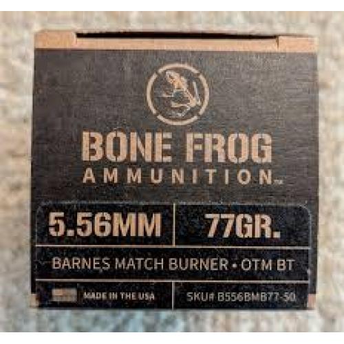 Bonefrog 77gr Barnes Match Burner OTM BT 50rd Box