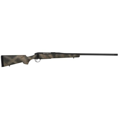 Bergara Rifles BPR3365 Premier Highlander 6.5 Creedmoor 4+1 24 Sniper Gray Cerakote 4.49 Fluted Barrel, Sniper Gray Cerakote 416 Stainless Steel Receiver, Woodland Camo Grayboe Stock, Right Hand