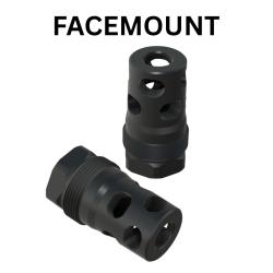 Facemount - Compact Muzzle Brake (1/2-28, 9mm bore) Plan-B Suppressor Mount