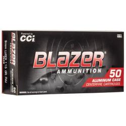 CCI BLAZER 9MM LUGER 115 GRAIN FULL METAL JACKET ALUMINUM CASE 50 PER BOX