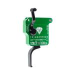 TriggerTech Diamond  Two-Stage Flat Clean Trigger Green w/Black Parts Finish for Remington 700 RH
