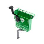 TriggerTech Diamond  Two-Stage Flat Clean Trigger Green w/Black Parts Finish for Remington 700 RH