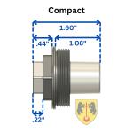 Compact Muzzle Brake (1/2-28, 5.56 bore) Plan-B Suppressor Mount