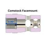 Compact Muzzle Brake (1/2-28, 5.56 bore) Plan-B Suppressor Mount
