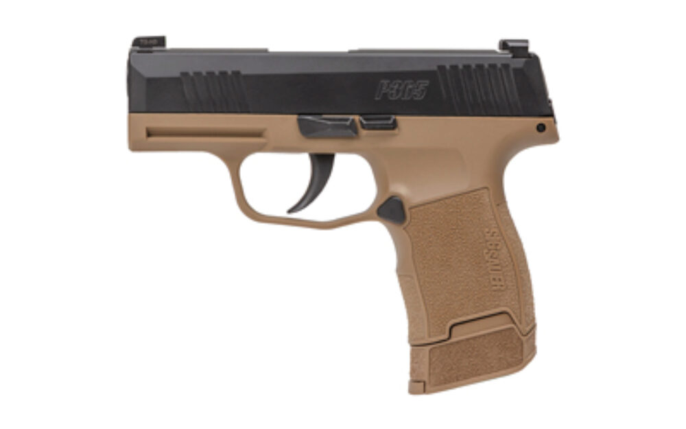 SIG P365 9MM FDE BLK 2 12RD 1 15 RD HOLS