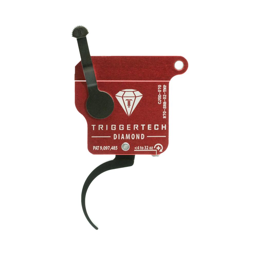 TriggerTech Diamond Without Bolt Release Single-Stage Pro Curved Trigger for Remington 700 Right
