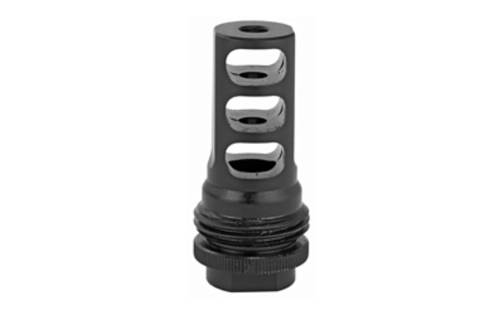 SilencerCo AC142 ASR Muzzle Brake Black Steel with 1/2-28 tpi Threads for 5.56x45mm NATO