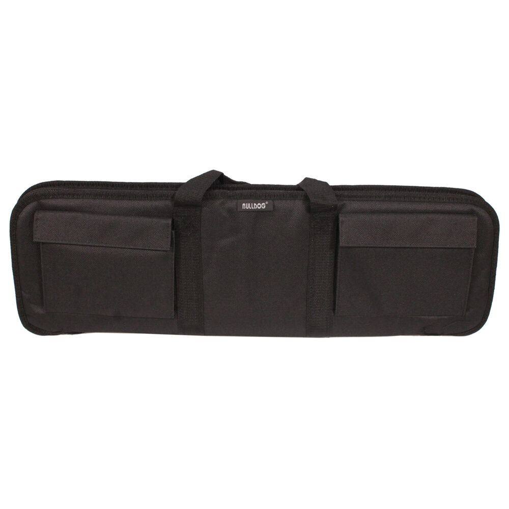 Bulldog BDD49229 Tactical Shotgun Case made of Water-Resistant Nylon with Black Finish, Tricot Lining, 2 External Pouches & 12 Shell Loops 29 L