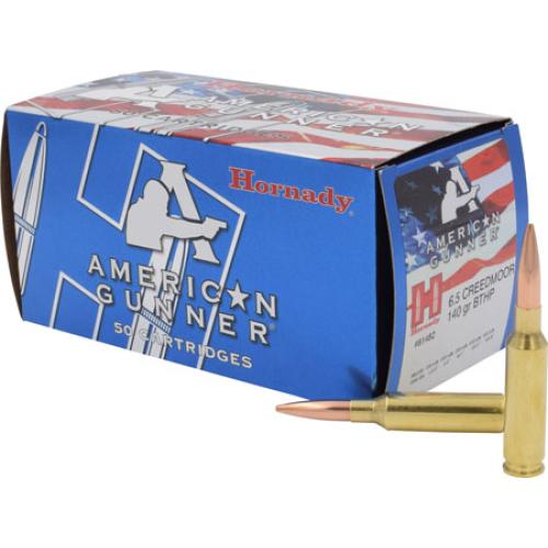 Hornady 81482 American Gunner 6.5Creedmoor 140gr Hollow Point Boat Tail 50 Per Box