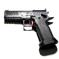 Atlas Gun Works NYX V3 Right Handed All DLC BLK, Flat Red Medium Trigger, Large Hands Magwell, Shielded Ambi Safety
