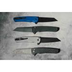 Pro-Tech Knives | Atlas Gunworks Pro-Tech Malibu - Battleworn Black/Acid Etched w/ Pearl Button
