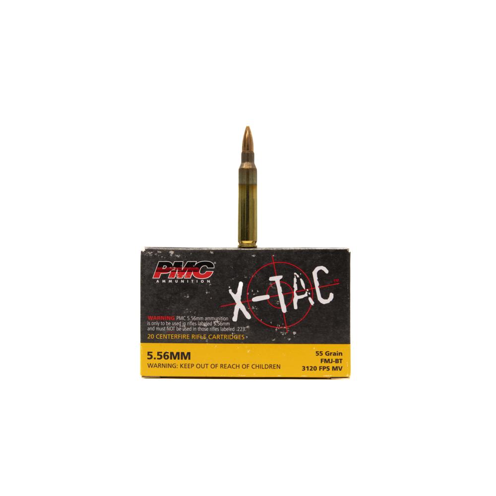 PMC 556X X-Tac 5.56x45mmNATO 55gr Full Metal Jacket Boat Tail 20