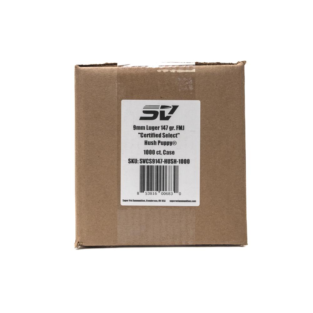Super Vel 9mm 147gr "Certified Select" 1000ct Case Bagged