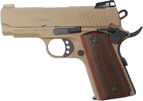EAA GIRSAN MC1911SC 9MM 3.4 OFFICERS FDE 7RD