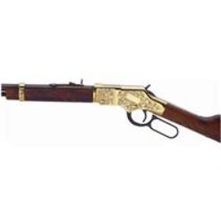 Henry H004D3 Golden Boy Deluxe 3rd Edition 22 Short, 22 Long or 22 LR Caliber with 16 LR/21 Short Capacity, 20 Blued Barrel, Engraved Brasslite Metal Finish & American Walnut Stock