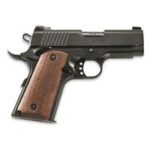 EAA GIRSAN 390040 MC1911SC Officer Compact 45 ACP 6+1 3.40 Black Steel Barrel Blued Serrated Slide Black Aluminum Frame w/Beavertail Checkered Laminate Grips Ambidextrous