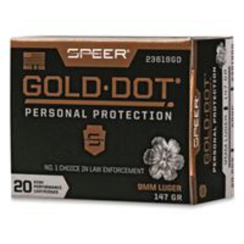 Speer Gold Dot Personal Protection 9mm 147gr GDHP 20rd Box